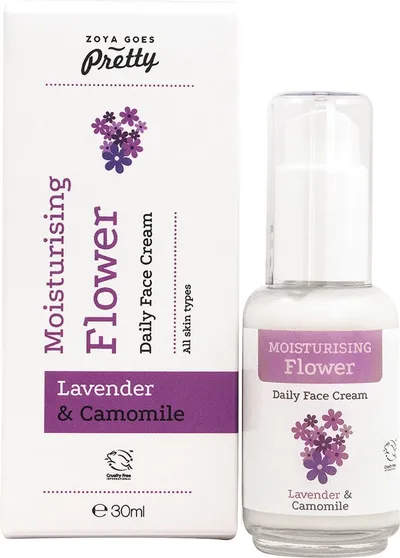 Zoya Goes Pretty Moisturising Flower Daily Face Cream Lavender & Camomile (Nawilżający krem do twarzy z lawendą i rumiankiem)