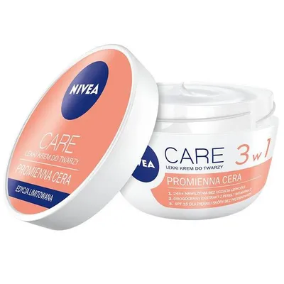 Nivea Care 3 w 1, Lekki krem do twarzy na dzień SPF 15 `Promienna cera`