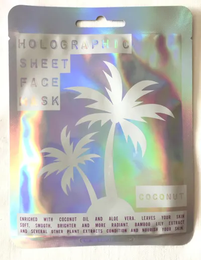 H & B Holographic Sheet Face Mask Coconut (Holo maska w płachcie `Kokos`)