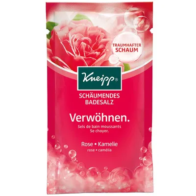 Kneipp Schäumendes Badesalz Verwöhnen (Sól do kąpieli z pianką o zapachu róży damesceńskiej)