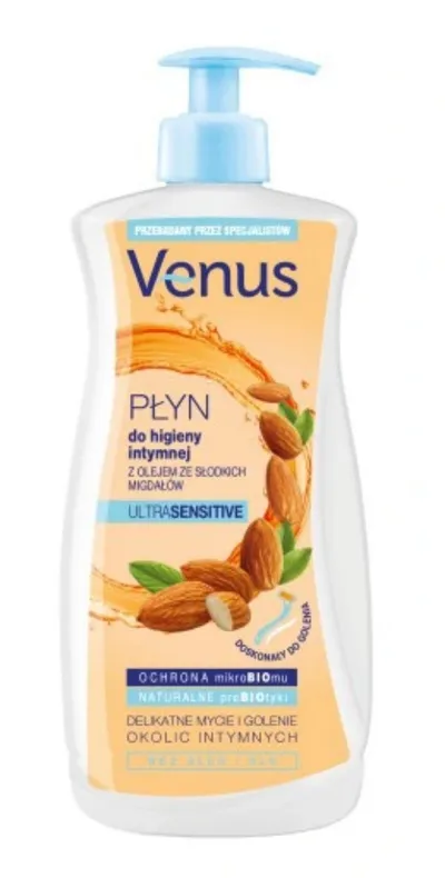 Venus Płyn do higieny intymnej  z olejem ze słodkich migdałów `Ultra Sensitive`