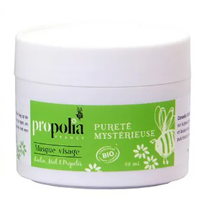 Beeyes Propolia, Purete Mysterieuse, Masque Visage (Maseczka do twarzy z miodem, propolisem i kaolinem)