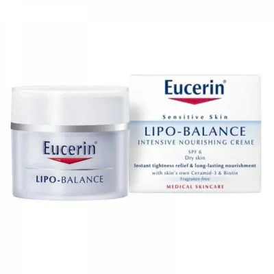 Eucerin Lipo-Balance, Intensive Nourishing Creme SPF 6 (Krem intensywnie odżywiający do skóry bardzo suchej)