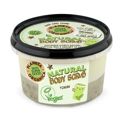 Planeta Organica Natural Body Scrub Matcha & Chia Seeds (Scrub do ciała odżywiający `Matcha & nasiona chia`)