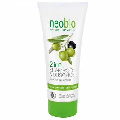 Neobio Natural Cosmetics 2in1 Shampoo Duschgel (Szampon i żel 2w1 z wyciągiem z oliwki i bambusa)