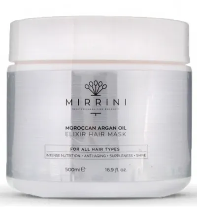Mirrini Moroccan Argan Oil Elixir Hair Mask (Maska z ekologicznym olejkiem arganowym do włosów)