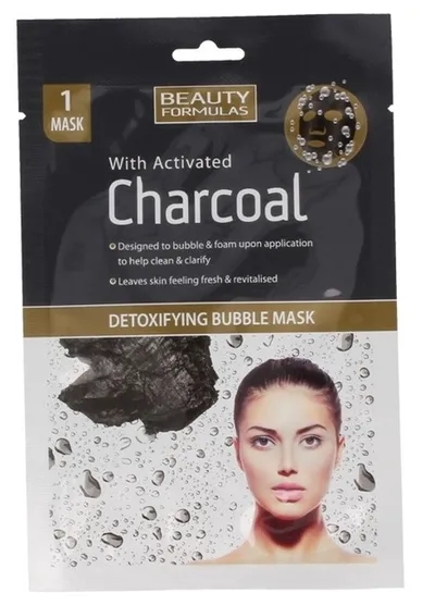 Beauty Formulas Detoxifying Bubble Mask (Detoksykująca maseczka bąbelkowa z aktywnym węglem)