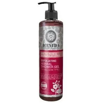 Iceveda Rose & Lotus, Exfoliating Herbal Shower Gel (Peelingujący żel pod prysznic)
