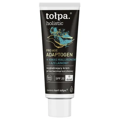 Tołpa Holistic, Pro Age Adaptogen, Wygładzający krem przeciwzmarszczkowy na dzień SPF 20