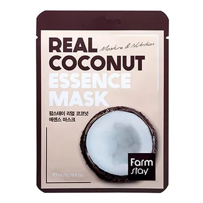 FarmStay Essence Mask Real Coconut (Nawilżająca maseczka w płachcie z ekstraktem kokosa)