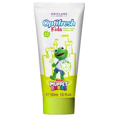 Oriflame Optifresh Kids, Muppet Babies , Green Apple Toothpaste (Pasta do zębów dla dzieci o smaku zielonego jabłuszka)