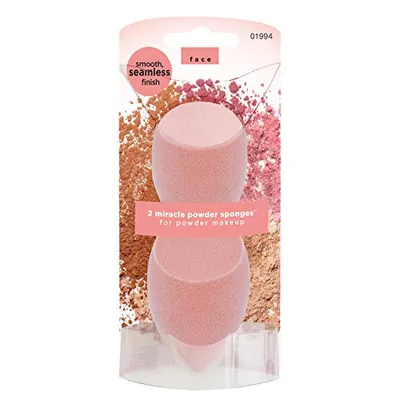 Real Techniques 2 Miracle Powder Sponges for Powder Makeup (Zestaw 2 sztuk gąbek do pudru)