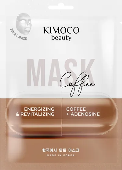 Kimoco Beauty Coffee Mask (Energetyzująco-rewitalizująca maska w płachcie z ekstraktem z kawy i adenozyną)