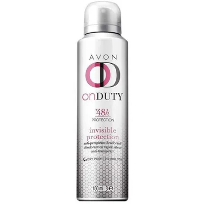 Avon On Duty, Women Invisible Protection, Spray 48 h (Dezodorant antyperspiracyjny w sprayu)