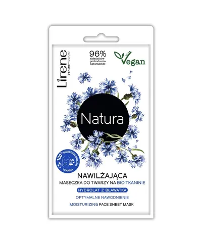 Lirene Dermoprogram Natura, Nawilżająca maseczka do twarzy na bio tkaninie