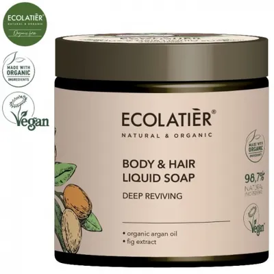 Ecolatier Organic Argana, Body & Hair Liquid Soap Deep Reviving (Mydło w płynie do ciała i włosów głęboko odżywiające)