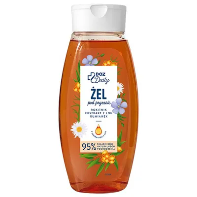 DOZ Daily, Żel pod prysznic `Rokitnik, ekstrakt z lnu, rumianek`