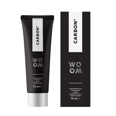 Woom Carbon +,  Naturalna pasta wybielająca z aktywnym węglem