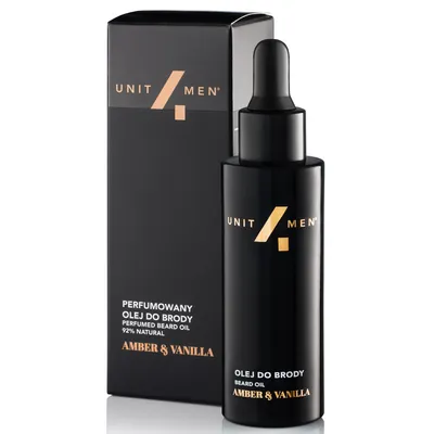Unit4Men Amber & Vanilla, Perfumed Beard Oil (Perfumowany olej do brody)