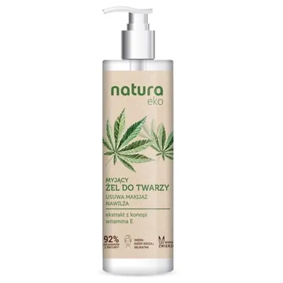 Natura Eko Myjący żel do twarzy z konopią i Wit. E