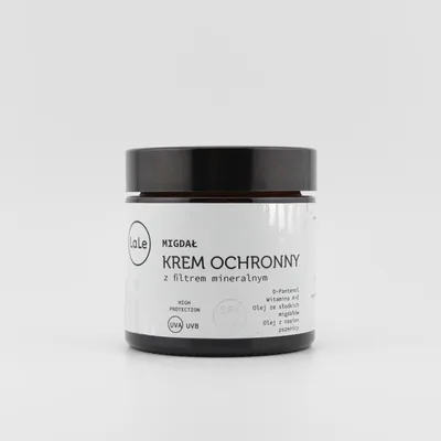 La-Le Krem ochronny z filtrem mineralnym UVA/UVB SPF 30 `Migdał`
