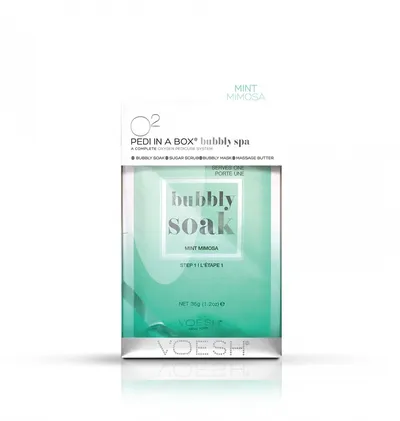 Voesh Mint Mimosa Pedi In A Box O₂ Bubbly Spa (Zestaw do pedicure)