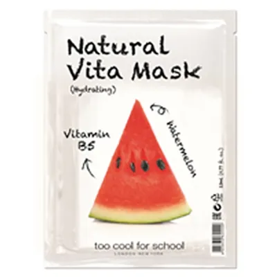 Too Cool For School Natural Vita Mask Hydrating Watermelon (Nawilżająca maseczki w płacie do twarzy)