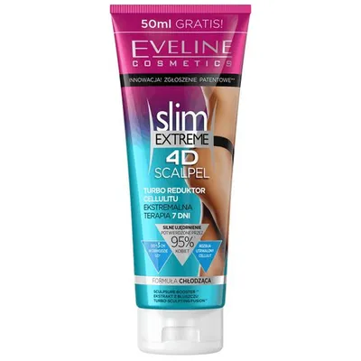 Eveline Cosmetics Slim Extreme 4D Scalpel, Potrójnie skoncentrowany turbo reduktor cellulitu
