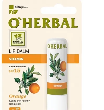 O'Herbal Witaminowy balsam do ust z olejkiem pomarańczowym SPF 15