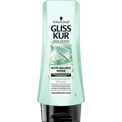 Schwarzkopf Gliss Kur Nutri Balance Repair, Prebiotyczna odżywka do spłukiwania do włosów osłabionych