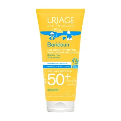 Uriage Bariesun, Lait Enfant Hydratant SPF 50+ Peaux Sensibles (Mleczko nawilżające dla dzieci SPF 50+ do skóry wrażliwej)