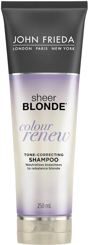 John Frieda Sheer Blonde, Colour Renew Tone Correcting Shampoo (Szampon korygujący odcień do włosów siwych i blond)