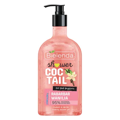 Bielenda Shower Coctail, Relaksujący żel pod prysznic `Rabarbar i wanilia`
