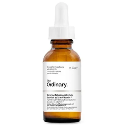 The Ordinary Ascorbyl Tetraisopalmitate Solution 20% in Vitamin F (Olejek z kwasami tłuszczowymi i pochodną witaminy C w stężeniu 20%)