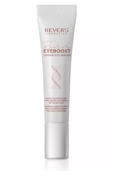 Revers Cosmetics Revive EyeBoost, Under Eye Serum (Głęboko nawilżające hialuronowe serum pod oczy z kofeiną)
