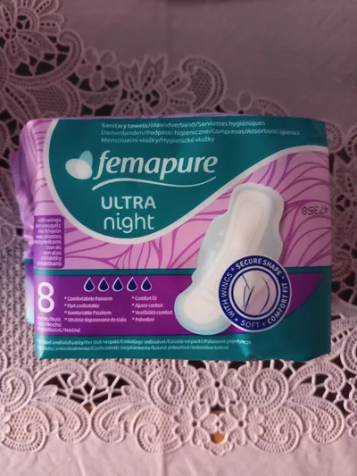 Action Femapure Ultra Night, Podpaski higieniczne