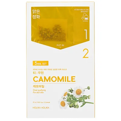 Holika Holika 5ea. Set Chamomile (Maseczka dwuskładnikowa na płachcie z ekstraktem z rumianku)
