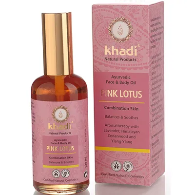 Khadi Ayurvedic Face & Body Oil Pink Lotus (Olejek do twarzy i ciała z różowym lotosem)