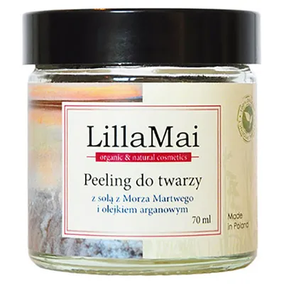 Lilla Mai Peeling do twarzy z solą z Morza Martwego i olejkiem arganowym