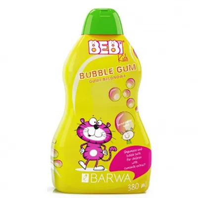 Barwa Bebi Kids, Szampon i płyn do kąpieli dla dzieci 2 w 1 `Guma balonowa`