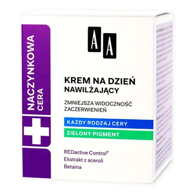 AA Cera Naczynkowa, Krem nawilżający na dzień zmniejszający widoczność zaczerwienień