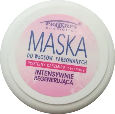 Progres Cosmetics Maska do włosów farbowanych intensywnie regenerująca `Proteiny kaszmiru + ceramidy`