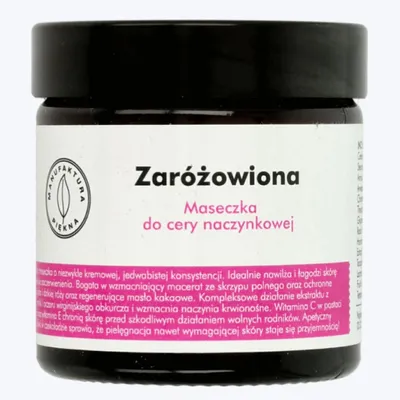 Manufaktura Piękna Maseczka do cery naczynkowej `Zaróżowiona`
