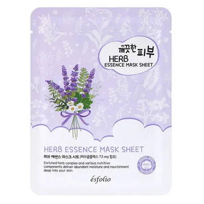Esfolio Pure Skin Herb Essence Mask (Maska w płachcie na bazie esencji ziołowej)