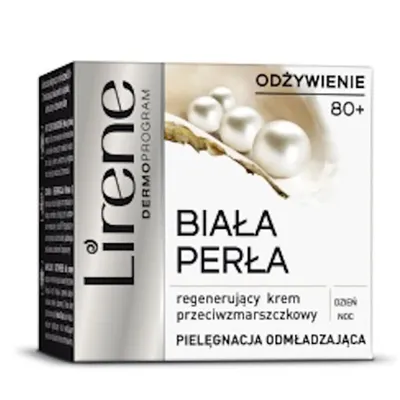 Lirene Dermoprogram Biała Perła, Regenerujący krem przeciwzmarszczkowy  80+