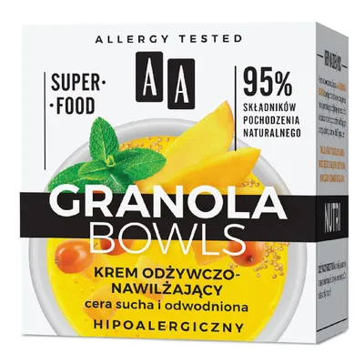 AA Granola Bowls, Krem odżywczo-nawilżający cera sucha i odwodniona