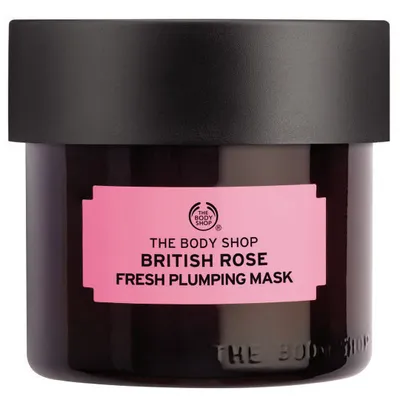 The Body Shop British Rose, Fresh Plumping Mask (Odświeżająco-kojąca maska do twarzy z płatkami róż)