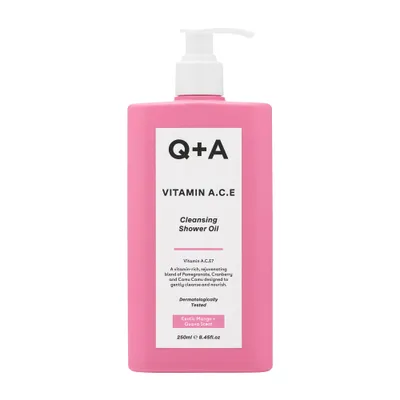 Q+A Vitamin A.C.E Cleansing Shower Oil (Odżywczy olejek do mycia ciała z witaminami A,C,E)