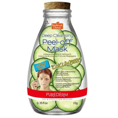 Purederm Botanical Choice, Cucumber, Deep Cleansing Peel-off Mask (Maseczka do twarzy oczyszczająco-ściągająca `Ogórek`)