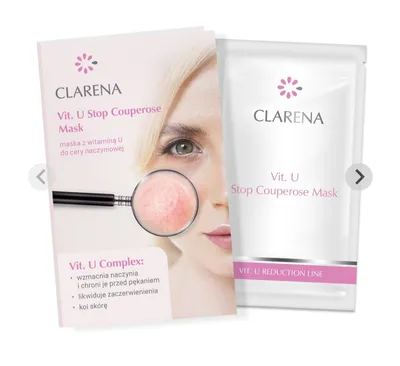 Claresa Vit. U Stop Couperose Mask (Maska do twarzy na naczynka)